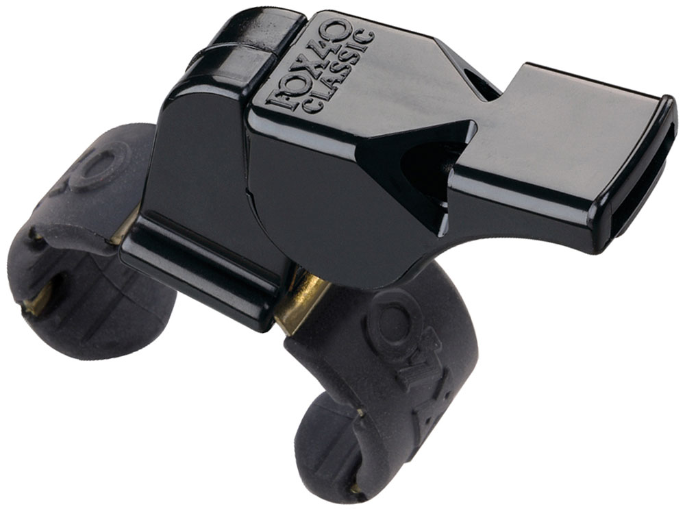 Fox 40 Classic Black Fingergrip Whistle